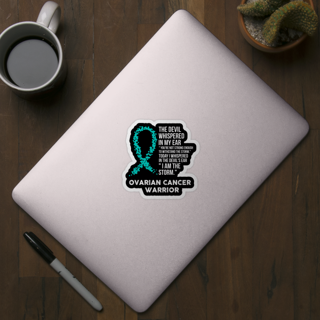 The Devil- Ovarian Cancer Awareness Support Ribbon by HomerNewbergereq